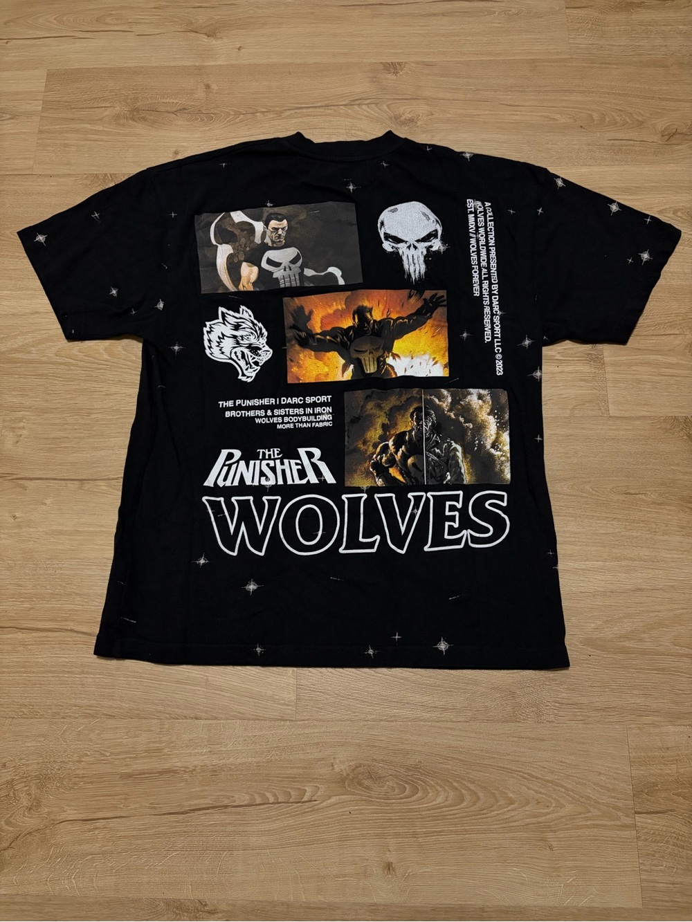 Darc Sport Black The Punisher Wolves Graphic Tee